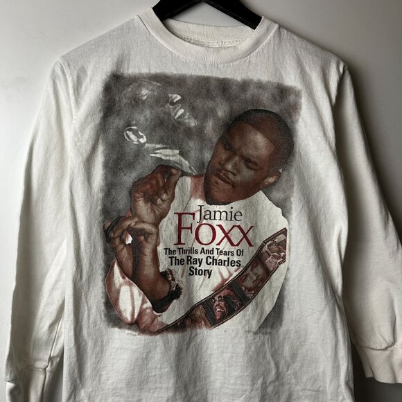 Jamie Foxx Ray Charles Movie Tee T Shirt Vintage Y2K Adult White Extra Small XS - Picture 14 of 15